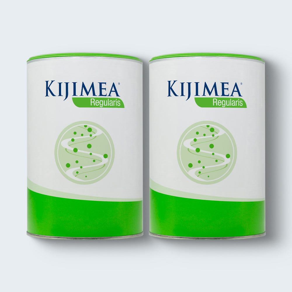 Envase doble de 500g de la bebida aromatizada de Kijimea Regularis. Para un mejor tránsito intestinal