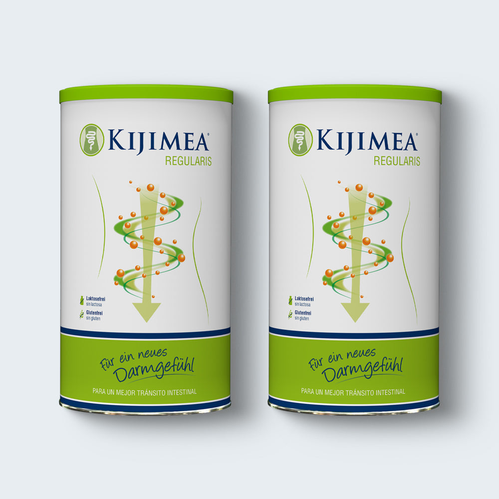 Envase doble de 500g de la bebida aromatizada de Kijimea Regularis. Para un mejor tránsito intestinal